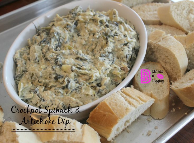 Crockpot Spinach & Artichoke Dip | Recipe on www.bxtchesbeblogging.com