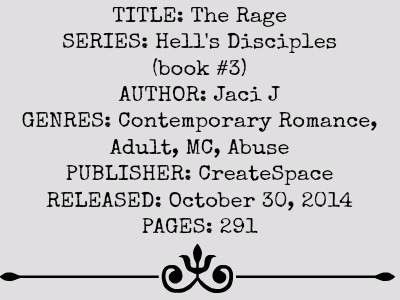 The Rage (Hell's Disciples MC Series, Book #3) by Jaci J | Review on www.bxtchesbeblogging.com