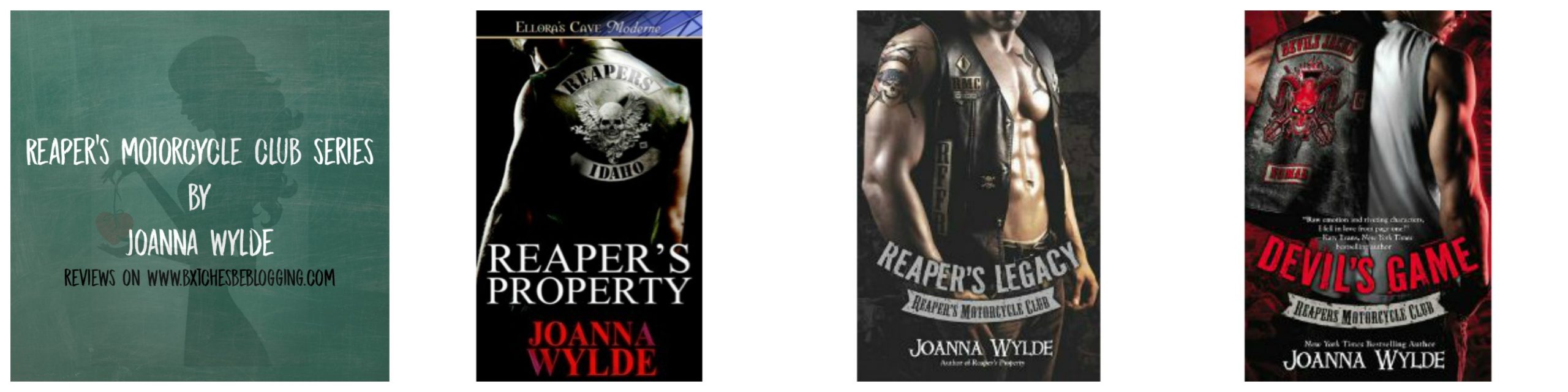 Reaper's Motorcycle Club Series by Joanna Wylde | Reviews on www.bxtchesbeblogging.com