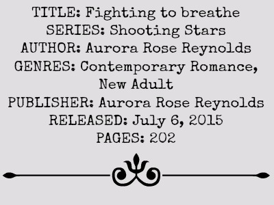 Fighting to breathe (Shooting Stars Series, Book #1) by Aurora Rose Reynolds | Review on www.bxtchesbeblogging.com
