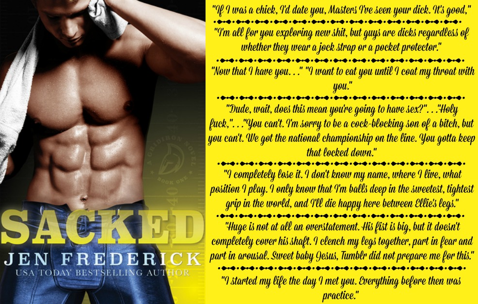 Sacked (A Gridiron Novel, Book #1) by Jen Frederick | Review on www.bxtchesbeblogging.com