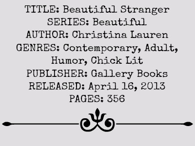 Beautiful Stranger (Beautiful Series, Book #3) by Christina Lauren | Review on www.bxtchesbeblogging.com