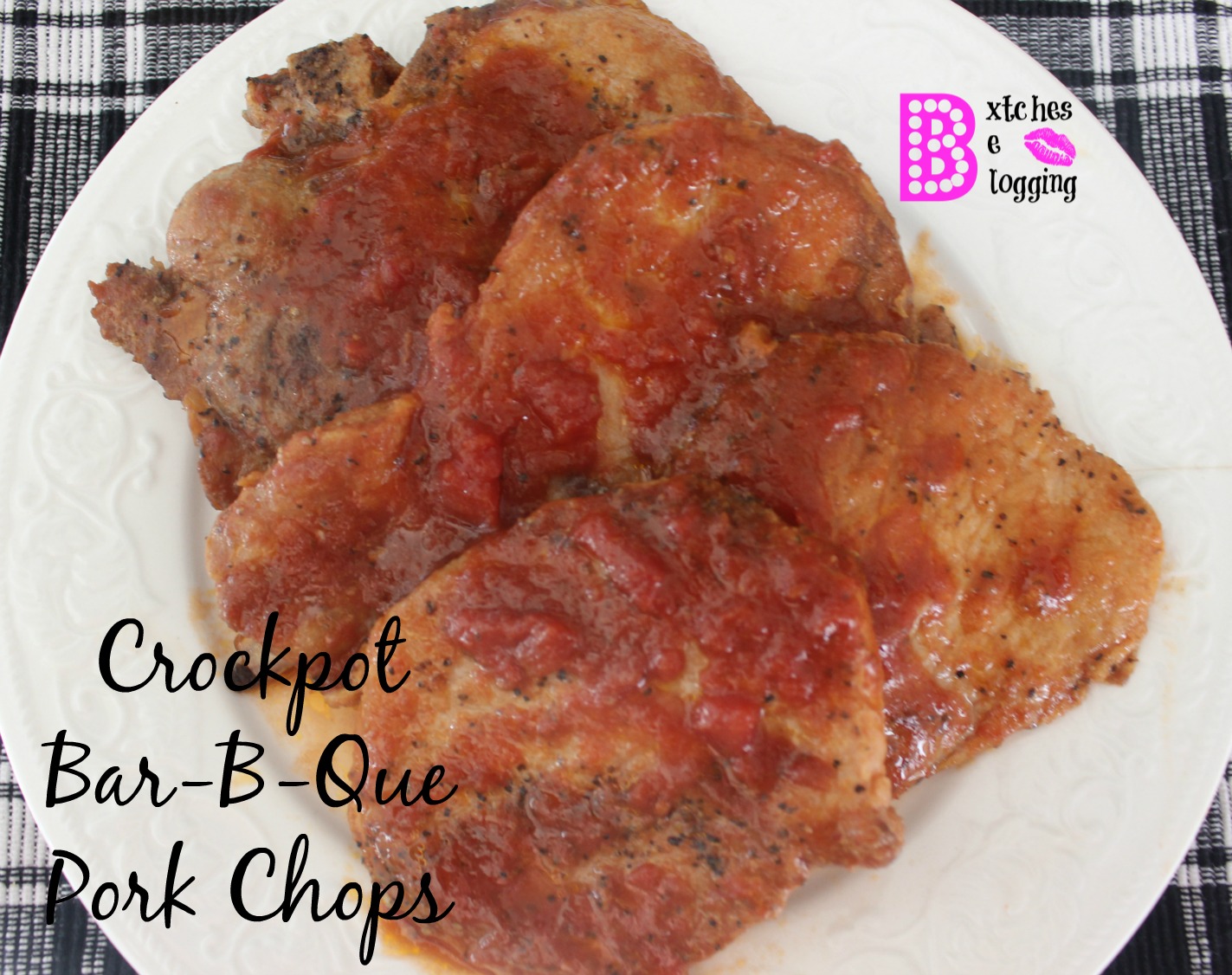 Crockpot Barbecue Pork Chops | Recipe on www.bxtchesbeblogging.com