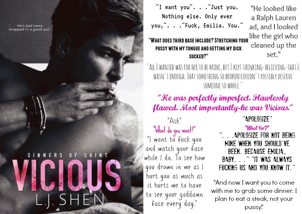 Vicious (Sinners of Saint Series, Book #1) by L.J. Shen | Review on www.bxtchesbeblogging.com