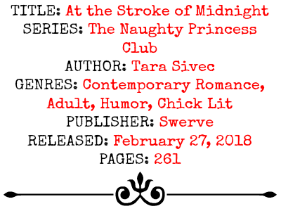 At The Stroke of Midnight (The Naughty Princess Club Series, Book #1) by Tara Sivec | Review on www.bxtchesbeblogging.com